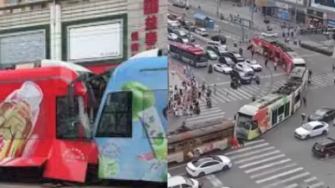 辽宁电车相撞