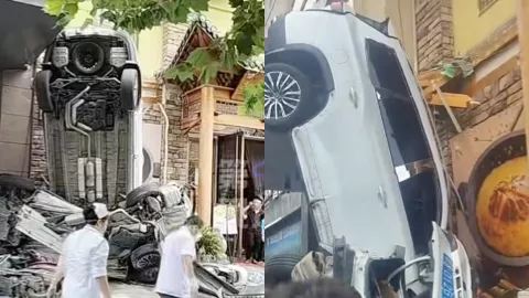 英山汽车失控