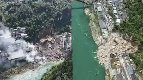 重庆彭水山体深夜崩塌