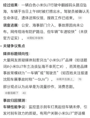 小米汽车坠海