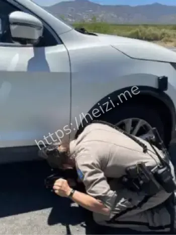 男子肇事逃逸返回现场徒手修车