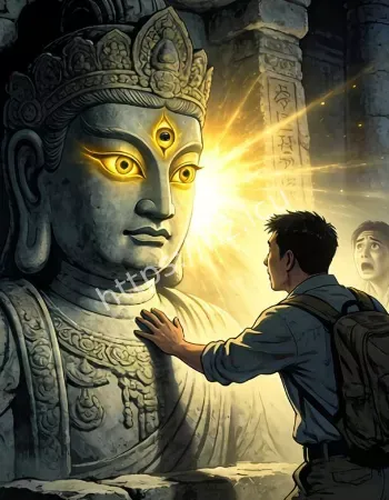 神像突然睁开三只眼