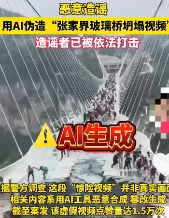 张家界玻璃桥坍塌