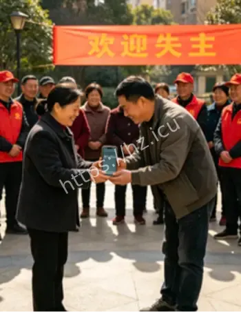 保洁阿姨捡到手机使用