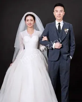 甜美新娘婚纱照曝光