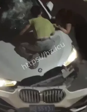 原配扒车砸玻璃