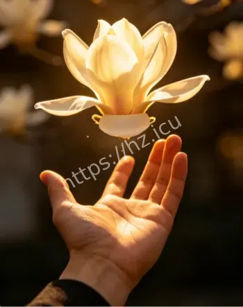 秦岭千年玉兰古树夜间发光