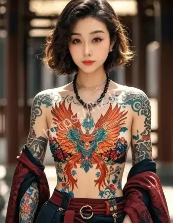 胸前两大片精美图