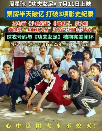 功夫女足票房破5亿