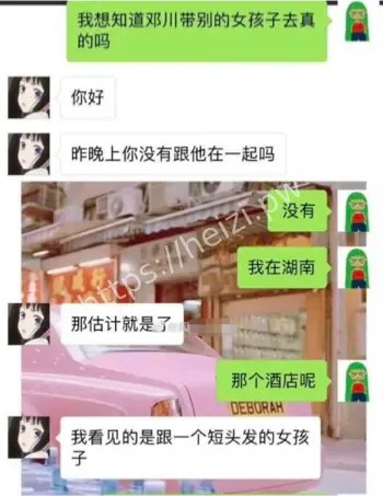 史哈尼爆料邓川家暴